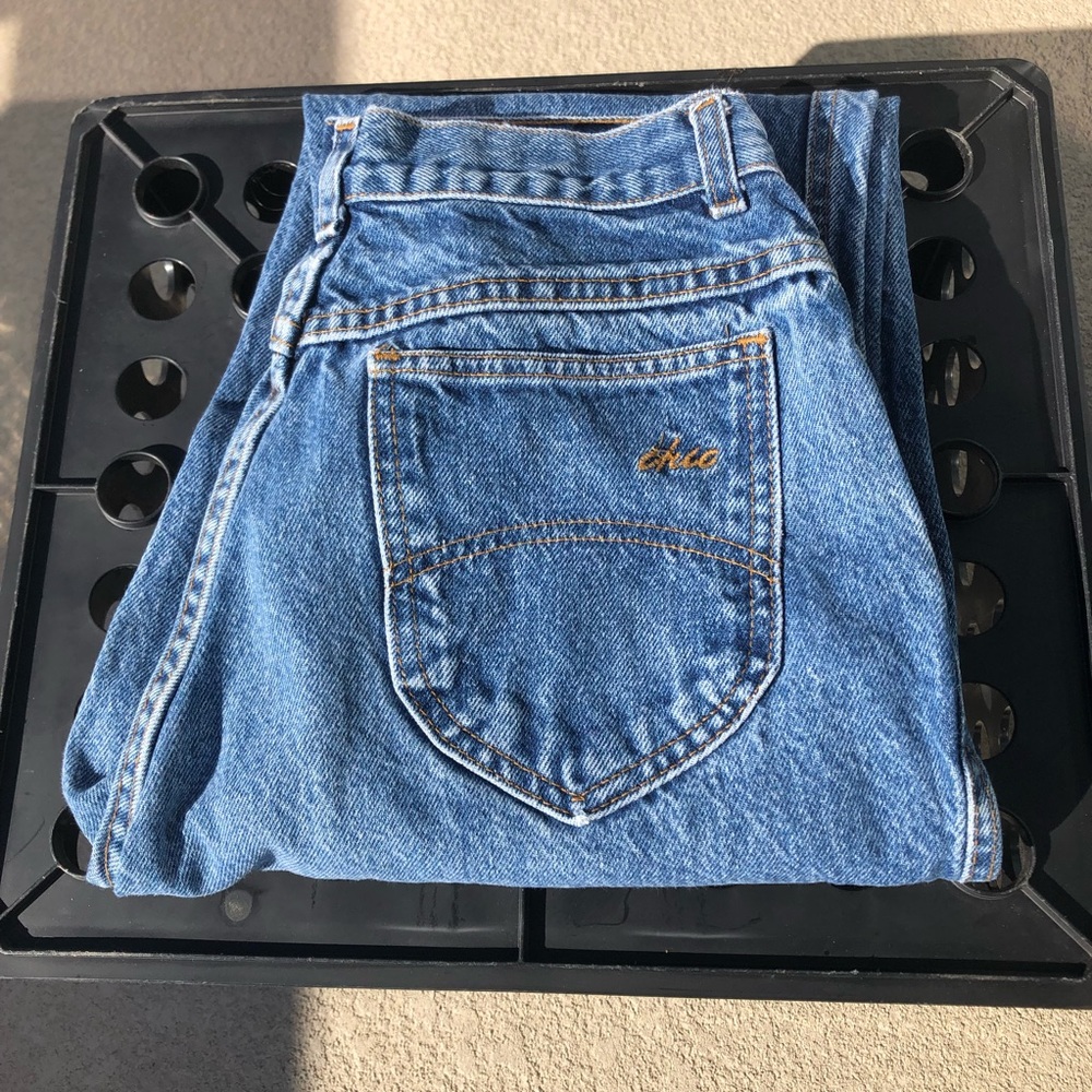 80s vintage Chic brand high waist slim fit tapered mom jeans